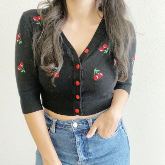 Cherry Print Sweaters